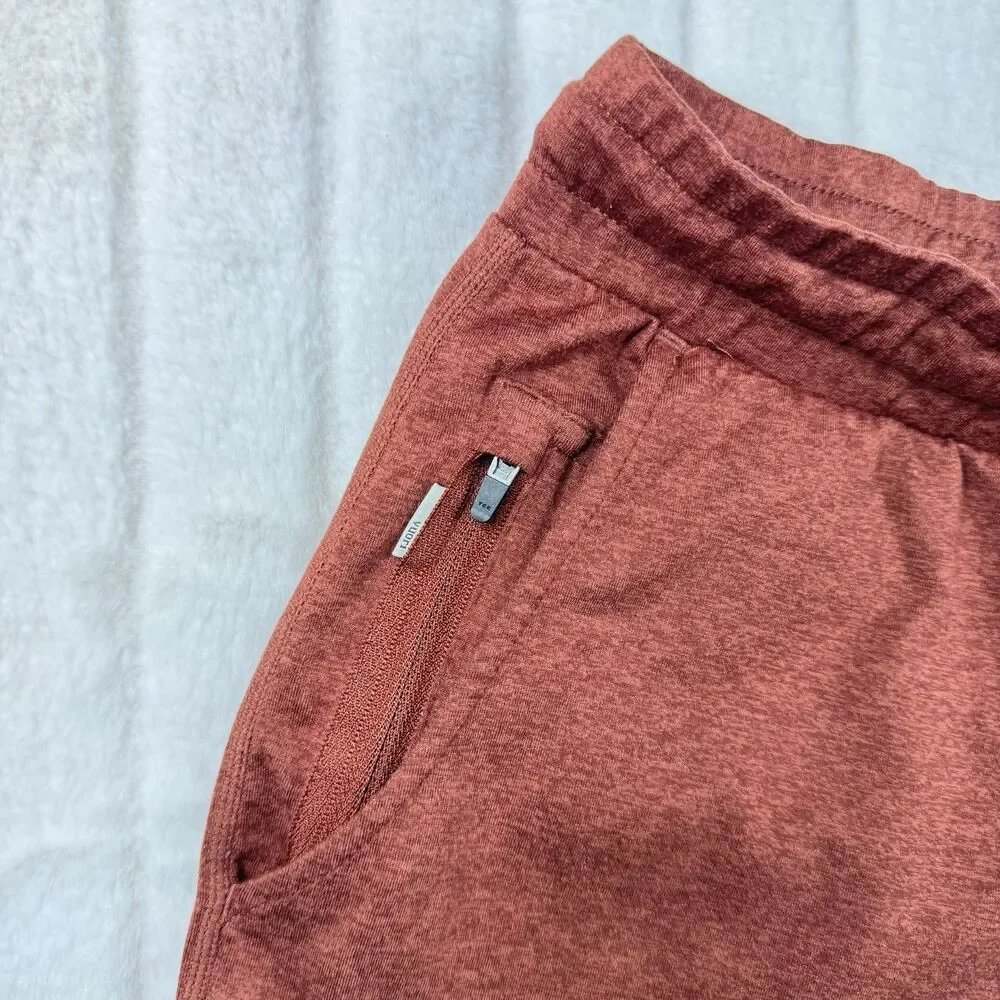 Vuori Ponto Performance Shorts 7" Men's Small Brown Orange Stretch Comfort Sport - Picture 9 of 12